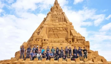 Construyeron el castillo de arena más alto del mundo en Dinamarca