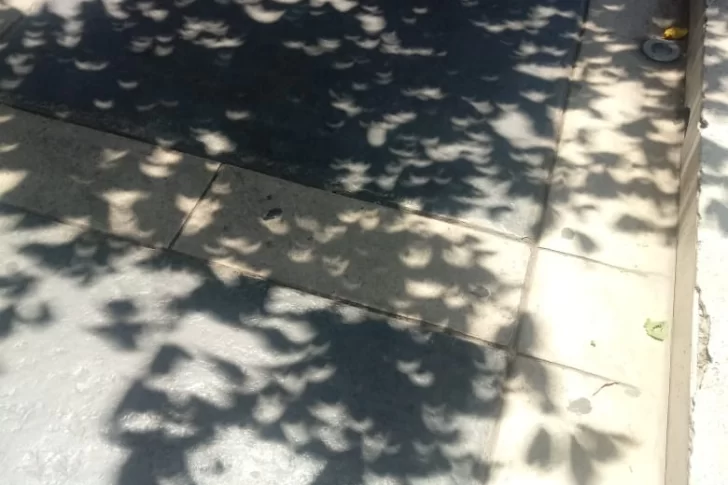 Las extrañas sombras que se proyectaron durante el eclipse