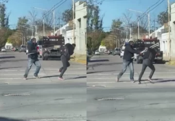 Mendigaba con muletas y salió corriendo en medio de una pelea