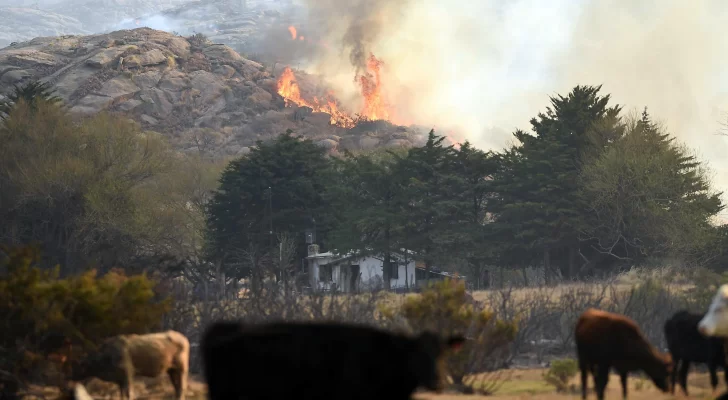 Combaten tres focos de incendio en Córdoba en una jornada con vientos y sin lluvias