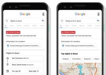 Google activó alertas para informar sobre cancelaciones de vuelos y hoteles