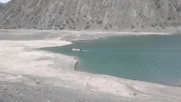 Rescataron un guanaco del interior del Dique Punta Negra