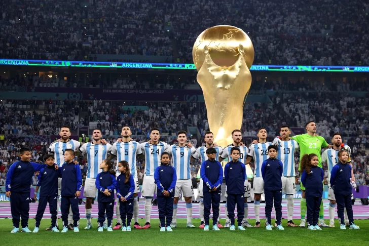 Con alma y vida: así cantó el Himno la Selección argentina