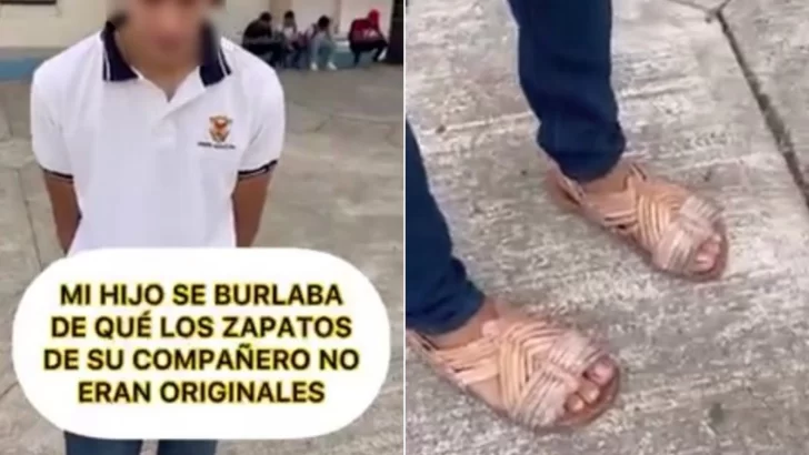 Supo que su hijo le hacía bullying a un compañero por sus zapatillas y le dio una “lección”