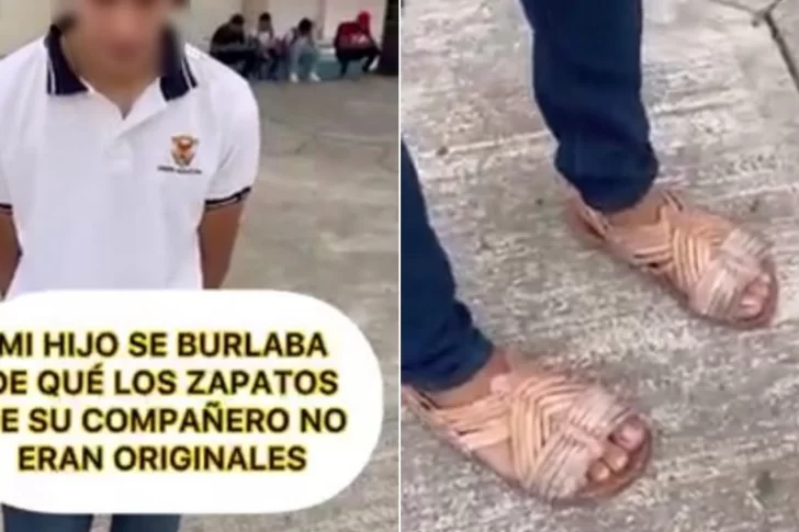 Supo que su hijo le hacía bullying a un compañero por sus zapatillas y le dio una “lección”