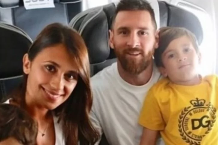 Lionel Messi llegó a Rosario para las fiestas con su familia