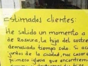 “Estimados clientes”: el insólito cartel que dejó el dueño de un bar para avisar que ya volvía