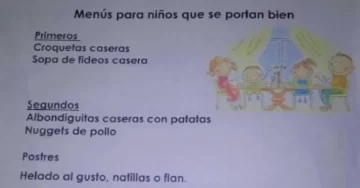 Un menú para niños “que se portan mal” en un restaurante generó una fuerte controversia