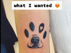 Quería un tierno tatuaje de su perro, pero algo salió mal