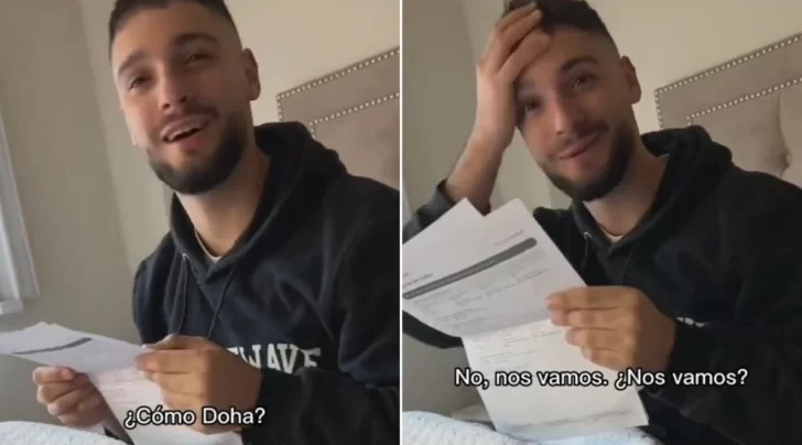 Sorprendió a su novio regalándole pasajes para ir al Mundial de Qatar: “¡Me estás cargando!”