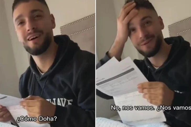 Sorprendió a su novio regalándole pasajes para ir al Mundial de Qatar: “¡Me estás cargando!”