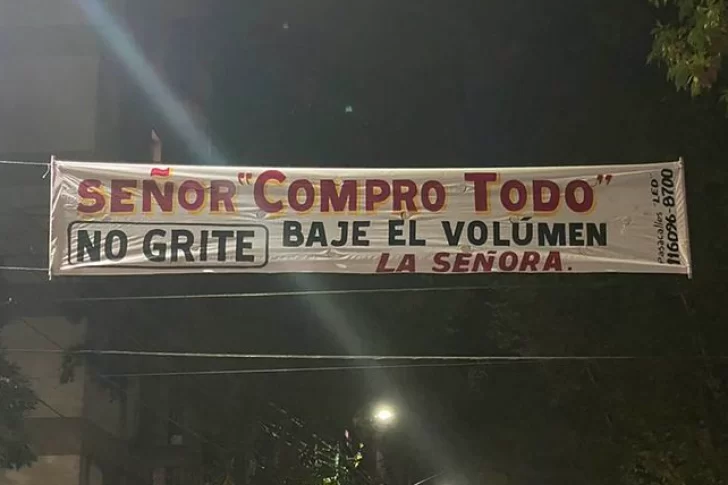 “Baje el volumen”, el pedido de “La Señora” al señor “Compro Todo”