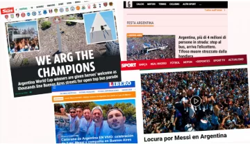 “We Arg The Champions”: cómo reflejaron los portales del mundo el festejo argentino