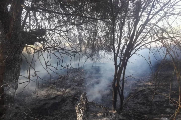 Un cortocircuito ocasionó un incendio que destruyó la habitación de una casa