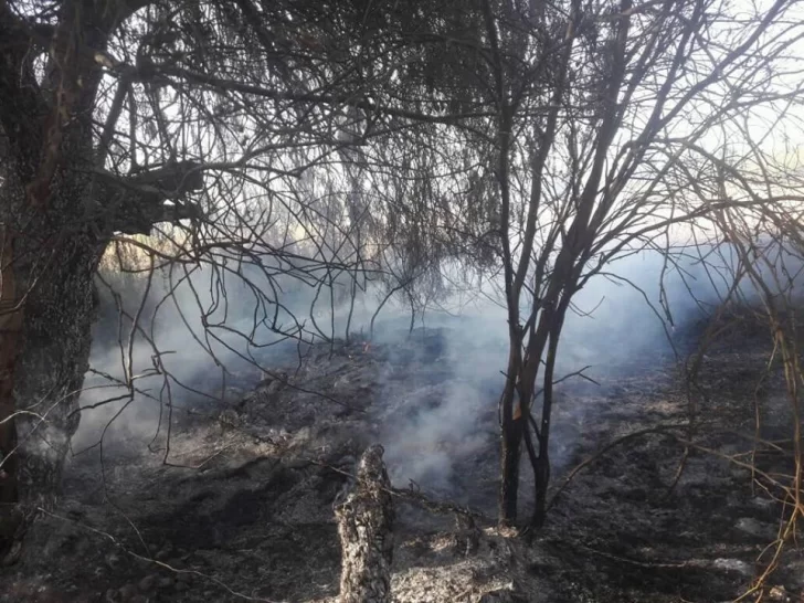 Un cortocircuito ocasionó un incendio que destruyó la habitación de una casa