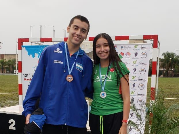 Dos sanjuaninos se subieron al podio en la primer jornada del Nacional de Atletismo