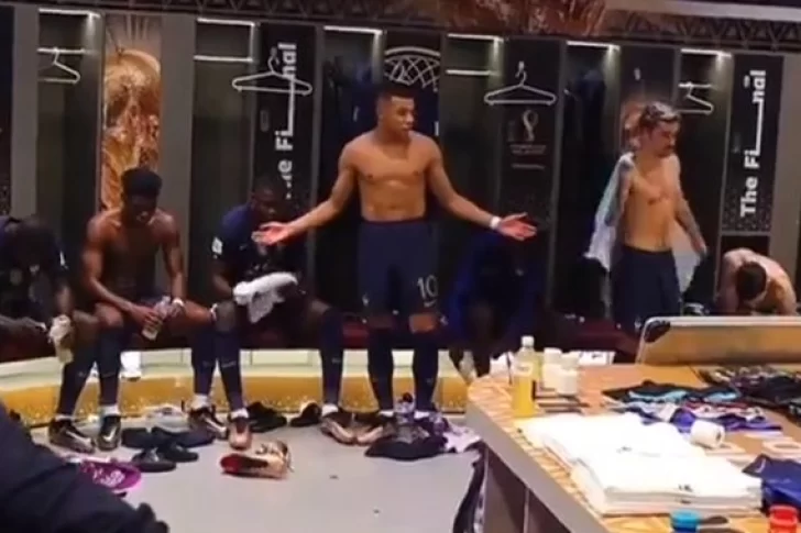 Se filtró el video de Kylian Mbappé en el entretiempo de la final con la Argentina: gritos, bronca e insultos