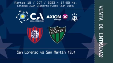 San Martín contra San Lorenzo por Copa Argentina: dónde comprar entradas y a qué precio