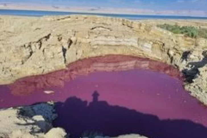 Misterio en el Mar Muerto: un brazo se tiñó de rojo y no encuentran explicación