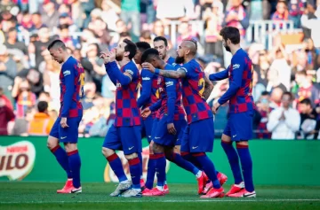 Poker de Messi en la victoria 5 a 0 del Barcelona sobre el Eibar