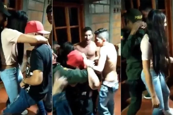 Policías fueron a detener fiesta prohibida por la cuarentena y se quedaron bailando