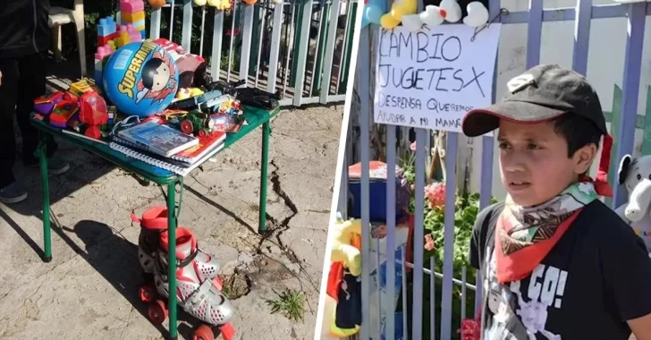 Ofreció sus juguetes a cambio de mercadería para ayudar a su familia en cuarentena