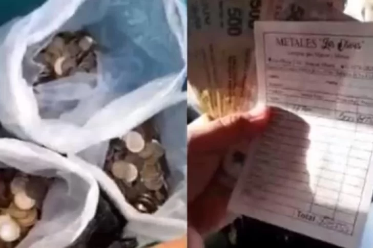 Juntó 4.000 pesos argentinos en monedas y las vendió como metal ¿cuánto le dieron?