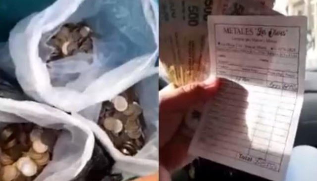 Juntó 4.000 pesos argentinos en monedas y las vendió como metal ¿cuánto le dieron?