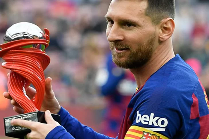 Messi. el único en el equipo de la década