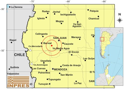 Otro fuerte sismo se sintió en San Juan: esta vez el epicentro fue en Zonda