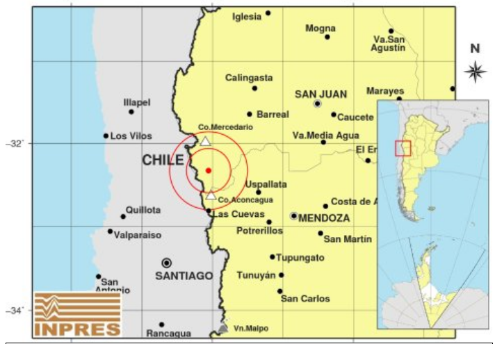 Un sismo de 4,7° con epicentro en Calingasta se sintió en la tarde de este jueves