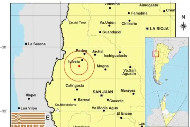 Esta mañana tembló en el Océano y se sintió en San Juan y Mendoza