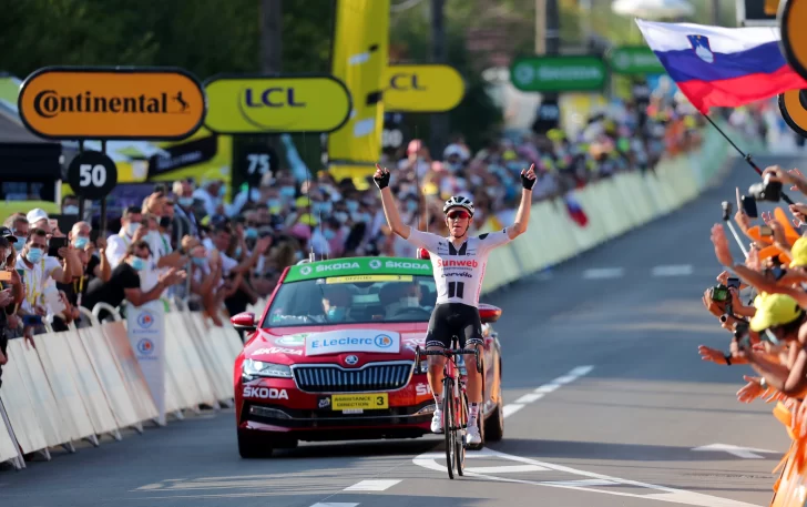 Soren Andersen ganó otra etapa del Tour de Francia y el esloveno Roglic sigue al frente