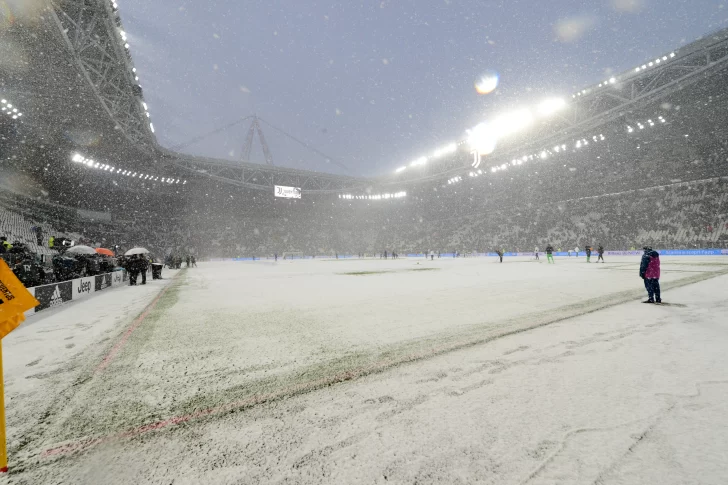 La nieve suspendió el partido entre Juventus y Atalanta