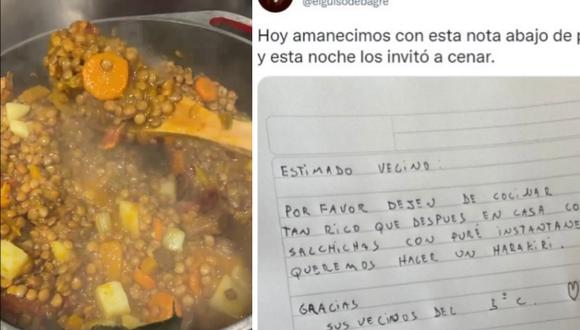 “Dejen de cocinar…”: el insólito pedido de unos vecinos que es furor en Twitter