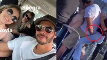 Video viral: tocaba a su suegra mientras abrazaba y besaba a su novia