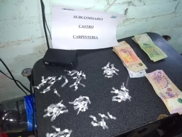 Carpintería: en un allanamiento incautaron 77 envoltorios  de cocaína