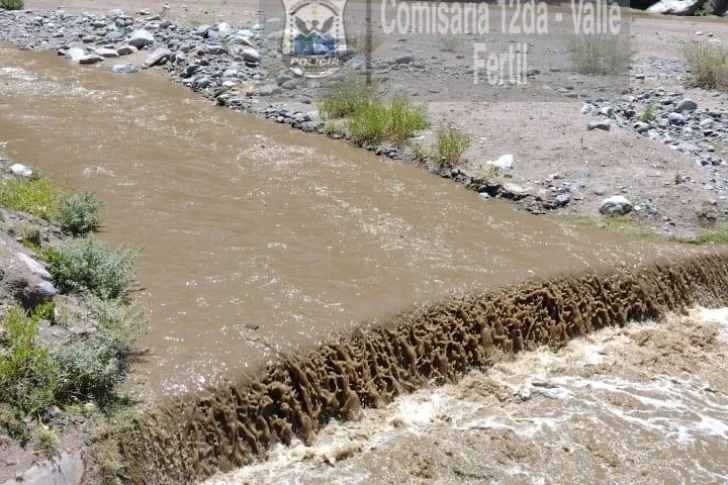 Valle Fértil, en alerta por la crecida del Río San Agustín