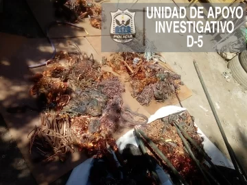 Hallan en dos recuperadoras 190 kg de cobre de dudosa procedencia y detienen a los dueños