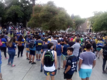 Pese a la amargura de perder la Libertadores, los xeneizes sanjuaninos celebraron su día