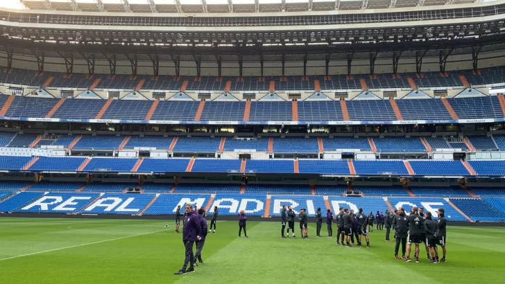 River reconoció el campo de juego del Santiago Bernabéu