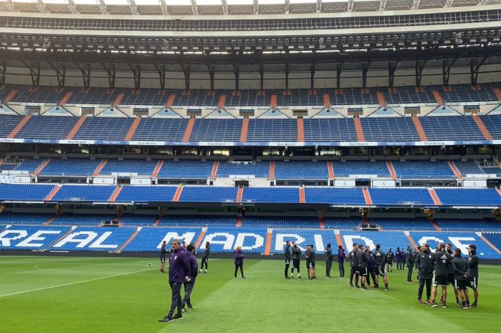 River reconoció el campo de juego del Santiago Bernabéu