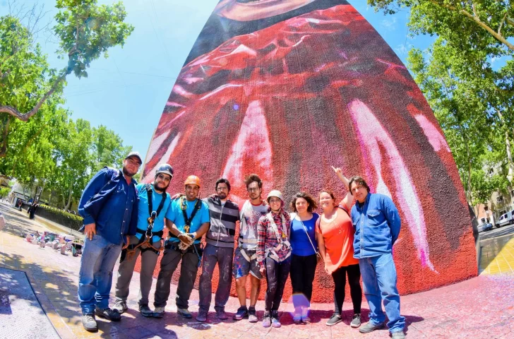 El mural más alto de la provincia está terminado: cómo quedó