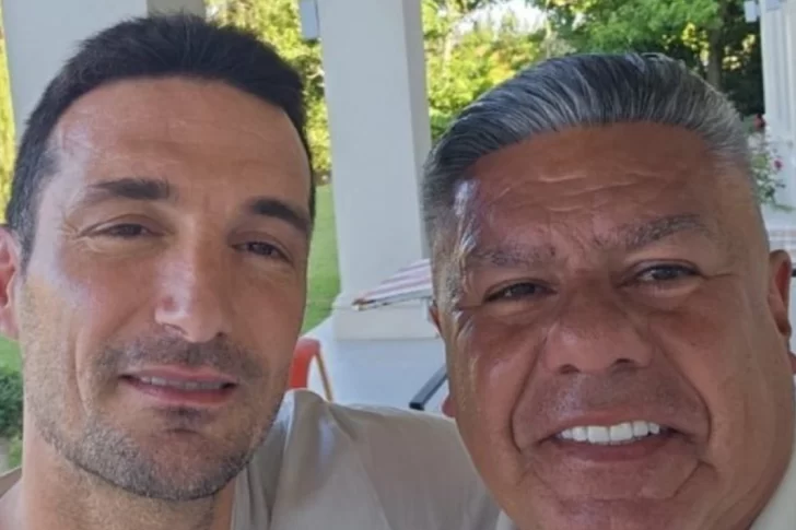 Scaloni y Tapia sellaron su conformidad con una selfie