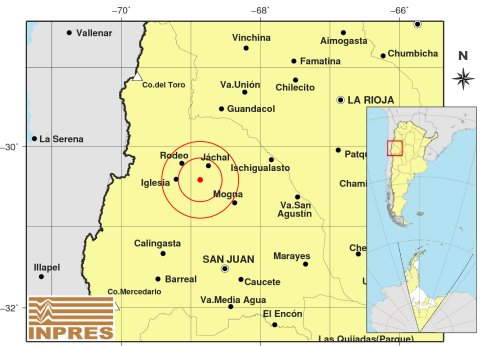 Un fuerte sismo de Magnitud 4,9 sacudió las primeras horas del sábado en San Juan