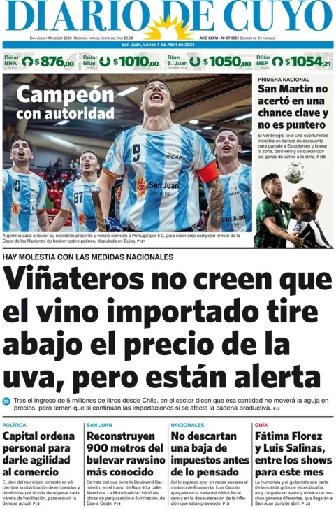 Tapa Edición 01 de Abril de 2024