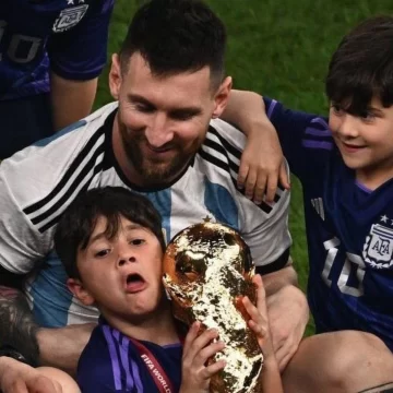 Mateo Messi imitó uno de los festejos de su papá tras meter cinco goles en Inter Miami