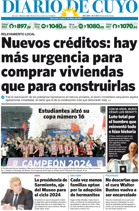 Tapa Edición 06 de Mayo del 2024