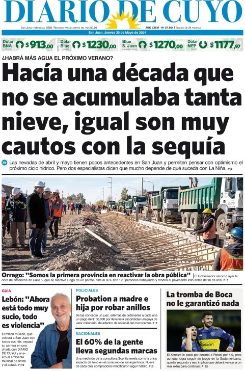 Tapa Edición 30 de Mayo de 2024