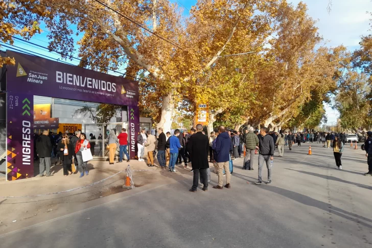 Furor por la Expo Minera: una multitud copó Cepas Sanjuaninas en el día inaugural